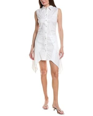 Helmut Lang Bustier Shirtdress - White