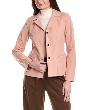 Lafayette 148 New York Patch Pocket Fitted Blazer - Pink
