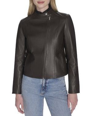 Cole Haan Smooth Lamb Jacket - Black