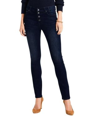 NIC+ZOE Nic+zoe Button Fly Slim Jean - Blue