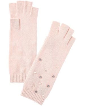 Portolano Cashmere Fingerless Gloves - Pink
