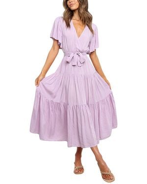 Vincent Midi Dress - Purple