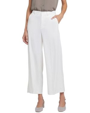 NYDJ Morgan Linen-Blend Trouser Jean - White
