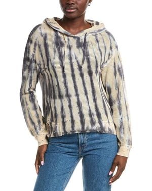 XCVI Wearables Mesh Sidel Hoodie - Blue