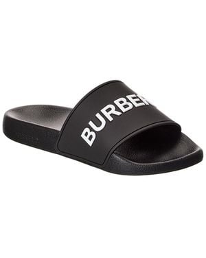 Burberry Logo Rubber Slide - Black