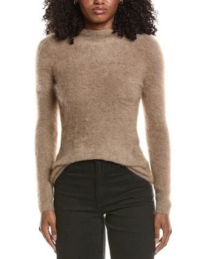 Tahari Mock Neck Cashmere Jumper - Brown