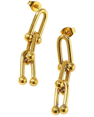 Liv Oliver 18K Plated Earrings - Metallic