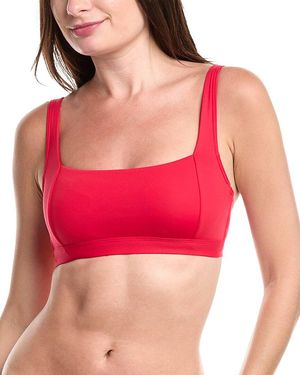 Sea Level Essentials Square Neck Bra Bikini Top - Red