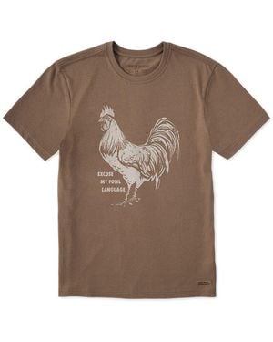 Life Is Good. Crusher T-Shirt - Brown