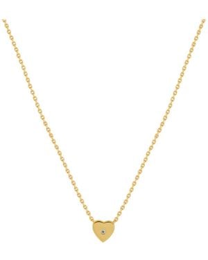 Karma and Luck Plated Cz Pendant Necklace - Metallic