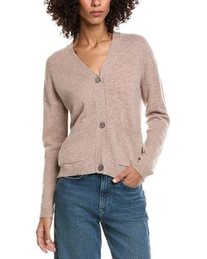 InCashmere Box Wool & Cashmere-Blend Cardigan - Blue