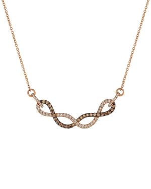 Le Vian Chocolate 14K Rose 0.38 Ct. Tw. Diamond Necklace - Metallic