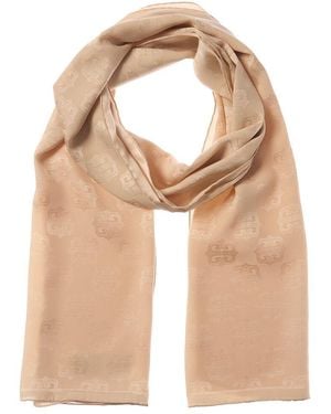 Givenchy 4G Logo Silk Scarf - Natural