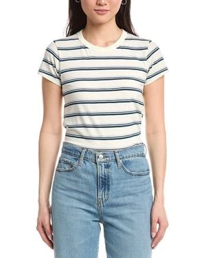 Rag & Bone The Slub Stripe T-Shirt - Blue