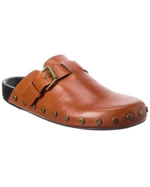Isabel Marant Mirvin Leather Clog - Brown