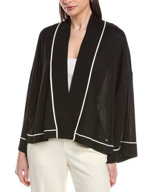 L'Agence Becker Knit Crop Kimono - Black