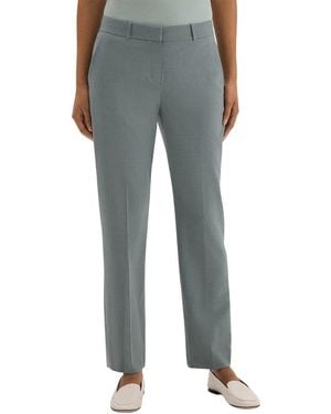 Theory Wool-Blend Testra Pant - Blue