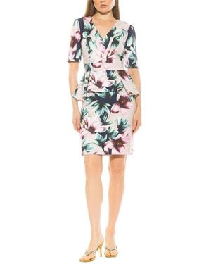 Alexia Admor Atlas V-Neck Midi Sheath Dress - Multicolor