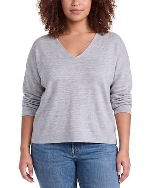 Eileen Fisher Linen-Blend Top - Gray