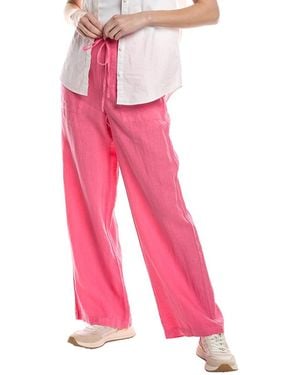 Michael Stars Jules High-Rise Wide Leg Linen Pant - Pink