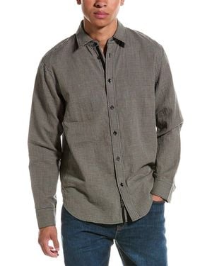 Rag & Bone Gus Double Gauze Shirt - Gray