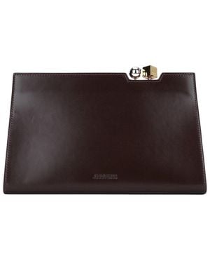 Jacquemus Le Salon Leather Clutch - Black