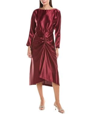 Julia Jordan Satin Midi Dress - Red