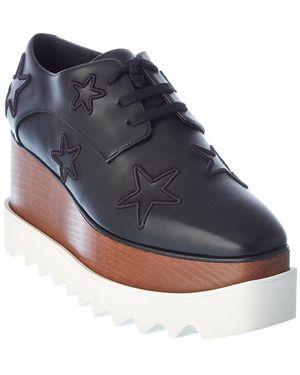 Stella McCartney Elyse Star Embroidered Platform Oxford - Blue