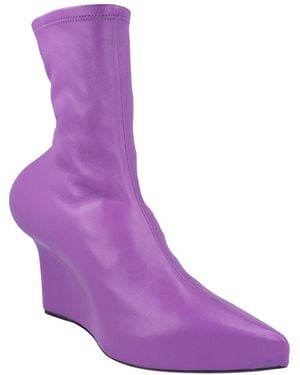 Givenchy Leather Wedge Bootie - Purple