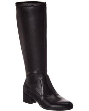 Dune Topsy Leather Boot - Black