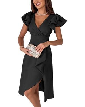 VERA DOLINI Midi Dress - Black