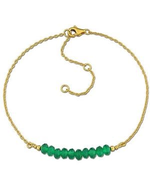 Rina Limor 0.66 Ct. Tw. Onyx Bead Bar Bracelet - Metallic
