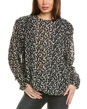 Isabel Marant Isabel Marant E'Toile Midway Silk-Blend Blouse - Black