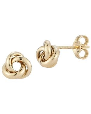 Ember Fine Jewelry 14k Dainty Love Knot Studs - Metallic