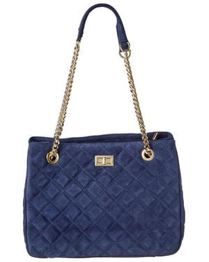 Isabella Rossetti Ravenna Suede Handbag - Blue