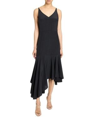 Santorelli Silk A-Line Dress - Black