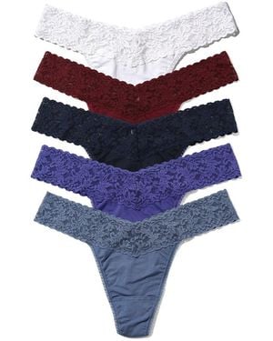Hanky Panky Holiday Cotton Original Rise 5Pk - Blue