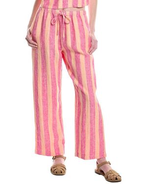 Electric and Rose Sail Crop Linen Pant - Pink