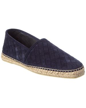 Castañer Porto Woven Suede Espadrille - Blue