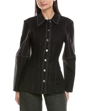 WeWoreWhat Structured Balloon Sleeve Shirt - Black