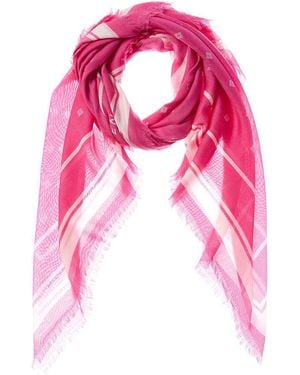 Givenchy 4G Logo Blended Silk & Cashmere Scarf - Pink