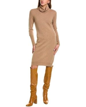 Forte Turtleneck Wool & Cashmere-Blend Sweaterdress - Natural