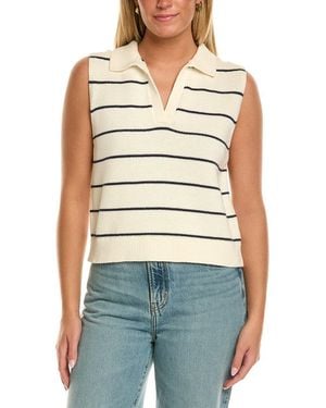 Velvet By Graham & Spencer Nayla Sleeveless Cashmere-Blend Jumper - Blue
