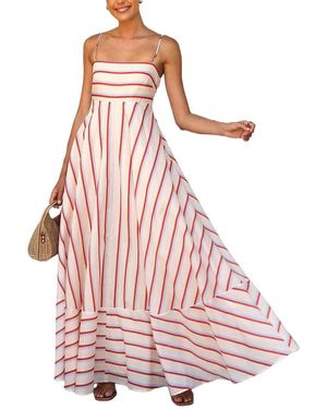 LOEY Printed Maxi Dress - Pink