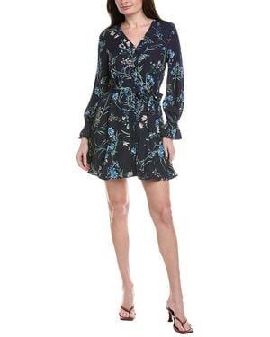 Cece Tie Waist Mini Dress - Blue