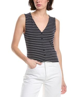 Rag & Bone The Knit Button-Up Tank - Blue