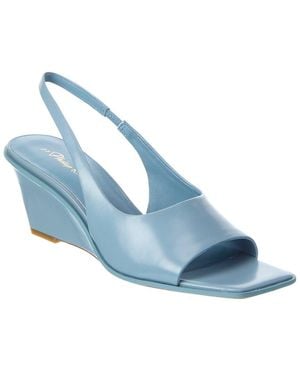 3.1 Phillip Lim Laura Leather Slingback Wedge Sandal - Blue