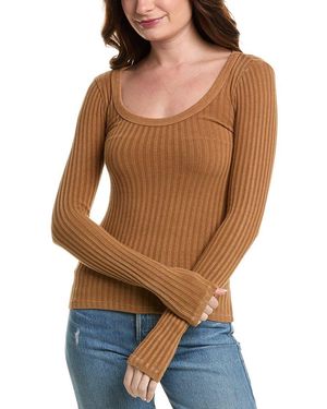Project Social T What's The Scoop Washed Rib Top - Brown