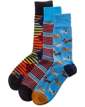 Unsimply Stitched 3Pk Socks - Blue