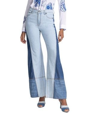 Johnny Was The Pieced Straight Flare Jean - Blue